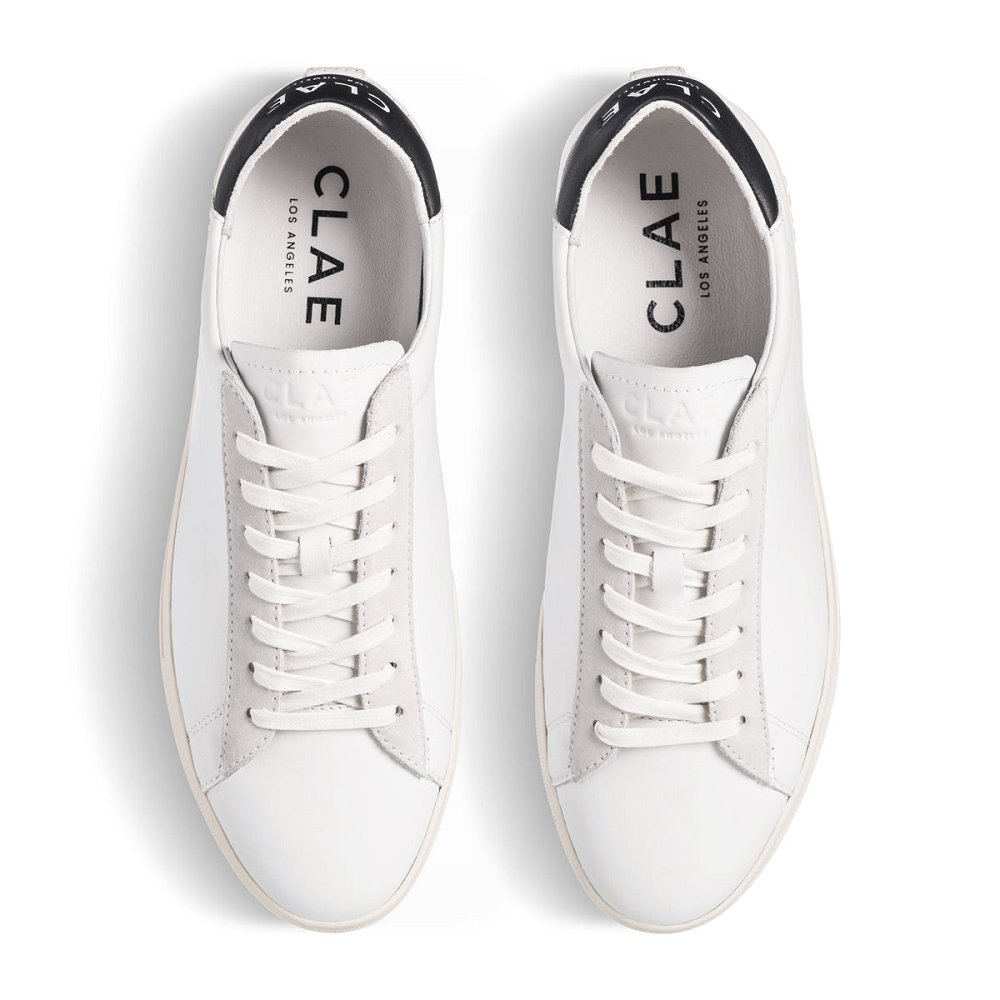 CLAE BRADLEY CALIFORNIA Shoes Womens USA705-D29 In White Leather Black